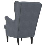 Armchair Dark Grey Velvet