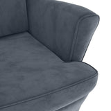 Armchair Dark Grey Velvet - Rear View