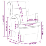 Armchair Dark Grey Velvet