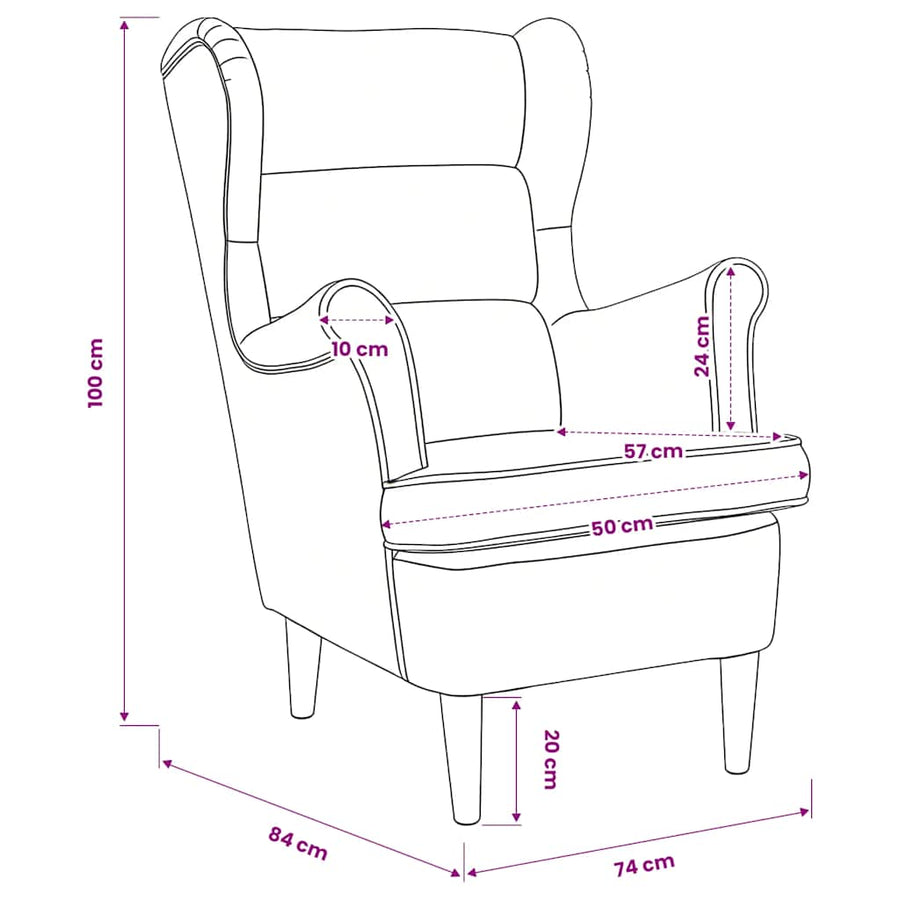 Armchair Pink Velvet