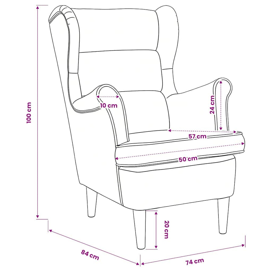 Armchair Black Velvet