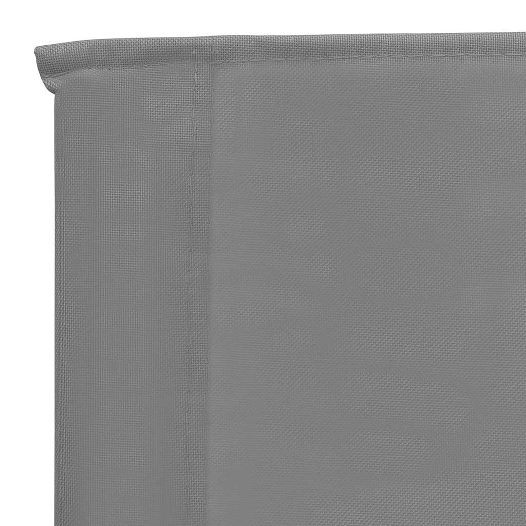 Folding Chairs 2 pcs Grey Fabric