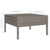 3 Piece Garden Lounge Set with Cushions Poly Rattan Black - Low Angle