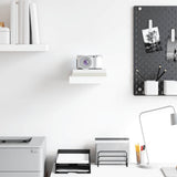 Floating Wall Shelf High Gloss White 23x23.5x3.8 cm MDF