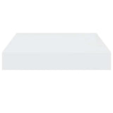 Floating Wall Shelf High Gloss White 23x23.5x3.8 cm MDF
