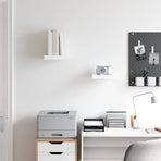 Floating Wall Shelves 2 pcs High Gloss White 23x23.5x3.8 cm MDF