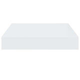 Floating Wall Shelves 2 pcs High Gloss White 23x23.5x3.8 cm MDF