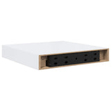 Floating Wall Shelves 4 pcs High Gloss White 23x23.5x3.8 cm MDF - Front View