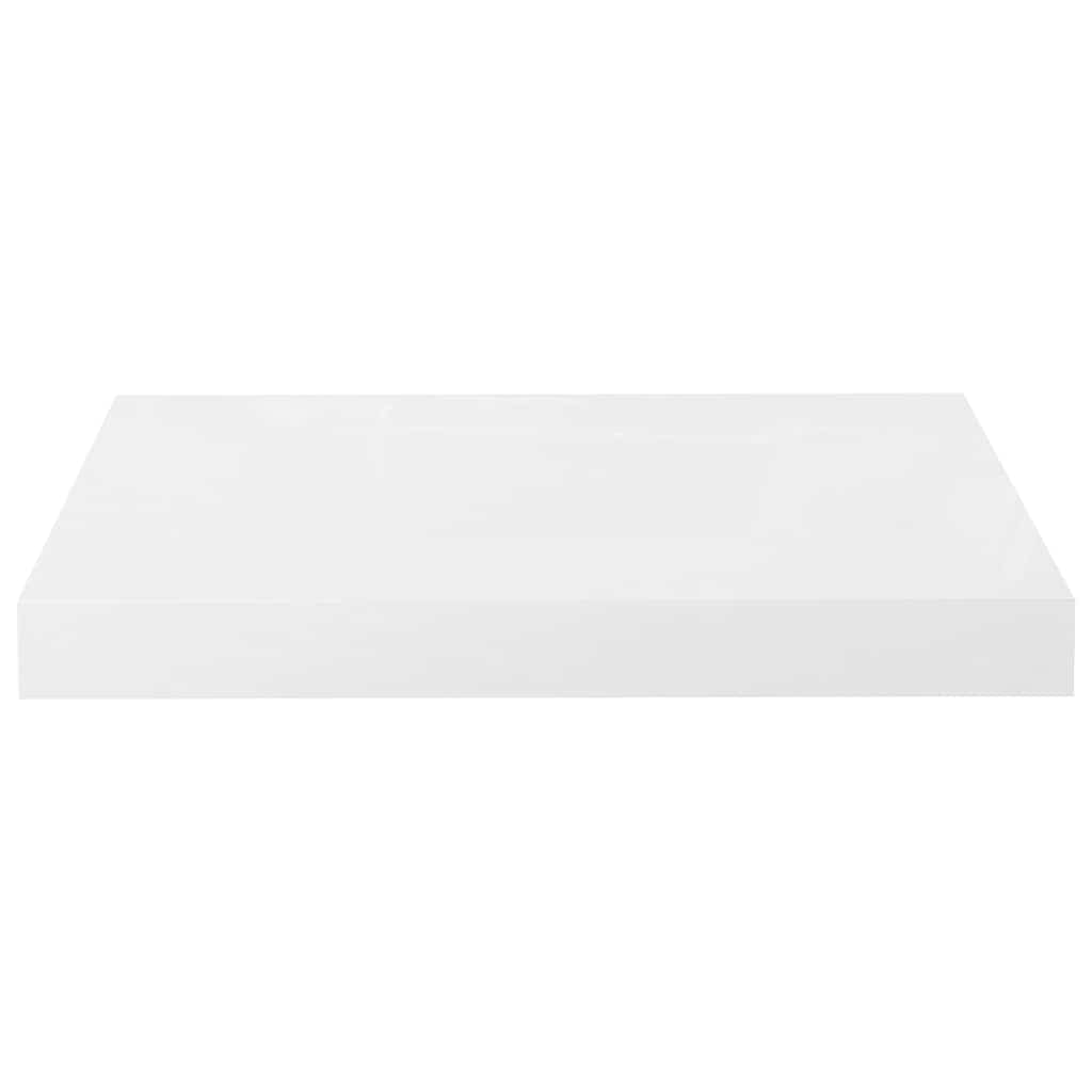 Floating Wall Shelf High Gloss White 40x23.5x3.8 cm MDF