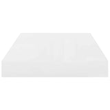 Floating Wall Shelf High Gloss White 40x23.5x3.8 cm MDF