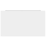 Floating Wall Shelf High Gloss White 40x23x3.8 cm MDF - Low Angle