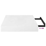 Floating Wall Shelf High Gloss White 40x23x3.8 cm MDF - Extra Image