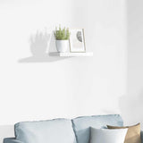 Floating Wall Shelf High Gloss White 40x23x3.8 cm MDF