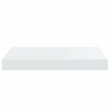 Floating Wall Shelves 2 pcs High Gloss White 40x23.5x3.8 cm MDF