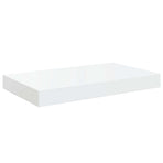 Floating Wall Shelves 2 pcs High Gloss White 40x23.5x3.8 cm MDF