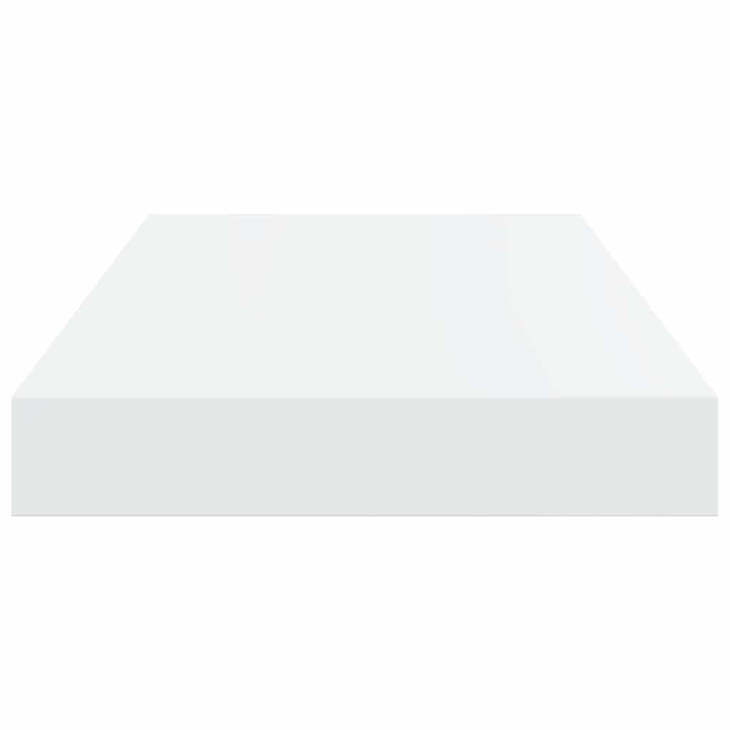 Floating Wall Shelves 2 pcs High Gloss White 40x23.5x3.8 cm MDF