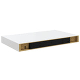 Floating Wall Shelves 2 pcs High Gloss White 40x23.5x3.8 cm MDF - Extra Image
