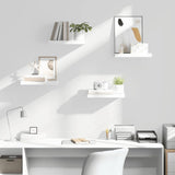 Floating Wall Shelves 4 pcs High Gloss White 40x23.5x3.8 cm MDF