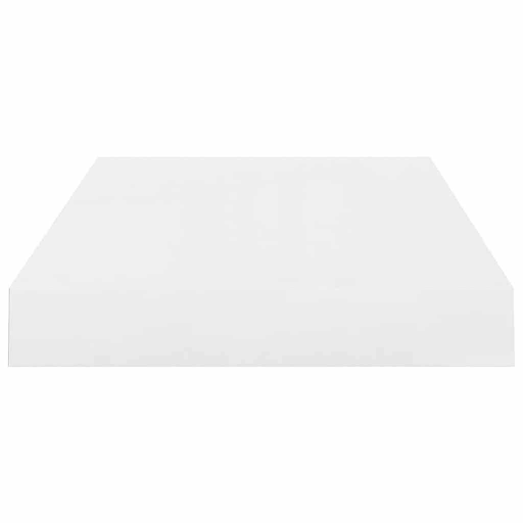Floating Wall Shelves 4 pcs High Gloss White 40x23.5x3.8 cm MDF