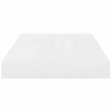 Floating Wall Shelves 4 pcs High Gloss White 40x23.5x3.8 cm MDF