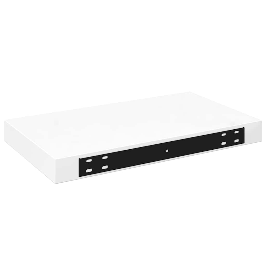 Floating Wall Shelves 4 pcs High Gloss White 40x23.5x3.8 cm MDF