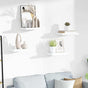 Floating Wall Shelves 4 pcs High Gloss White 40x23.5x3.8 cm MDF
