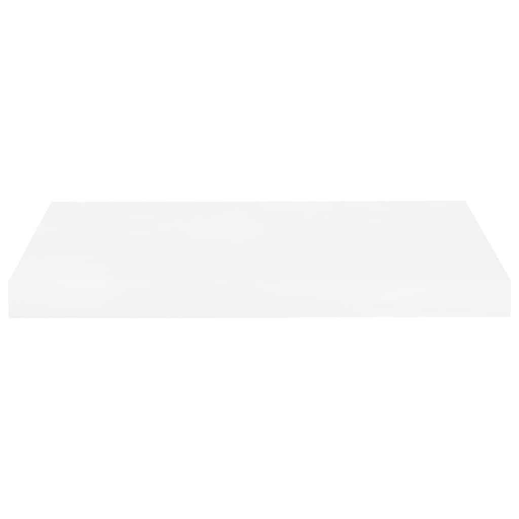 Floating Wall Shelf High Gloss White 50x23x3.8 cm MDF