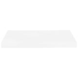 Floating Wall Shelf High Gloss White 50x23x3.8 cm MDF - Rear View