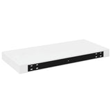 Floating Wall Shelf High Gloss White 50x23x3.8 cm MDF - Low Angle