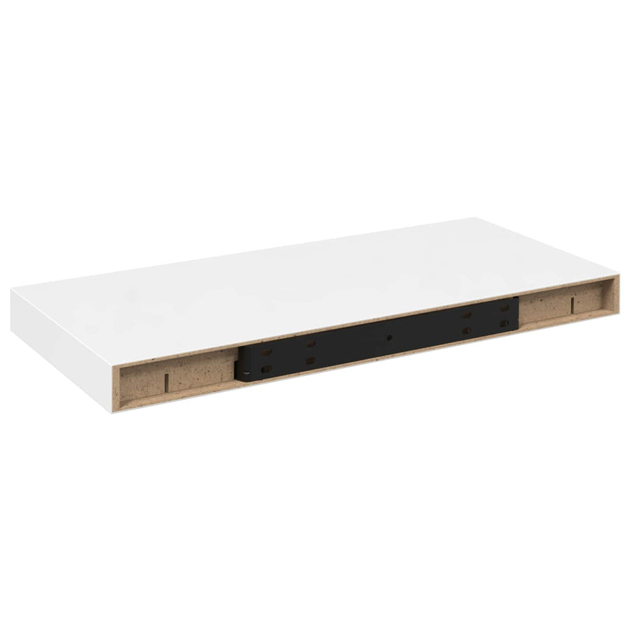 Floating Wall Shelf High Gloss White 50x23.5x3.8 cm MDF