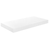 Floating Wall Shelves 2 pcs High Gloss White 50x23x3.8 cm MDF - Top-Down View