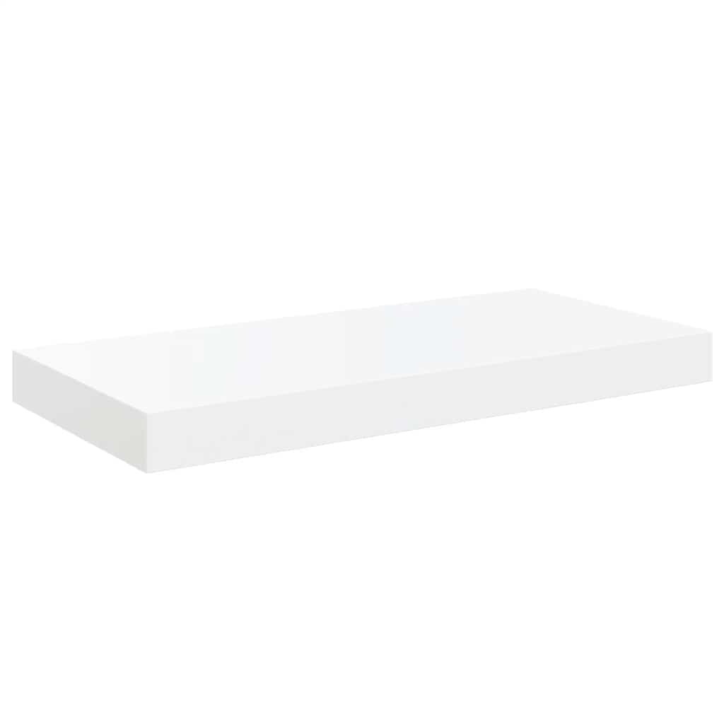 Floating Wall Shelves 2 pcs High Gloss White 50x23.5x3.8 cm MDF