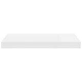 Floating Wall Shelves 2 pcs High Gloss White 50x23.5x3.8 cm MDF