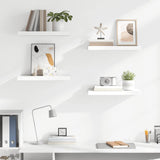 Floating Wall Shelves 4 pcs High Gloss White 50x23.5x3.8 cm MDF