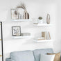 Floating Wall Shelves 4 pcs High Gloss White 50x23.5x3.8 cm MDF