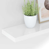 Floating Wall Shelf High Gloss White 60x23.5x3.8 cm MDF