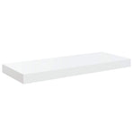 Floating Wall Shelves 2 pcs High Gloss White 60x23.5x3.8 cm MDF