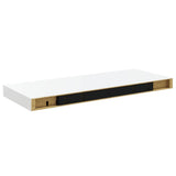 Floating Wall Shelves 2 pcs High Gloss White 60x23.5x3.8 cm MDF - Extra Image