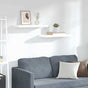 Floating Wall Shelves 2 pcs High Gloss White 60x23.5x3.8 cm MDF