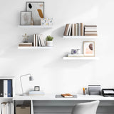 Floating Wall Shelves 4 pcs High Gloss White 60x23.5x3.8 cm MDF