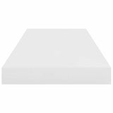 Floating Wall Shelves 4 pcs High Gloss White 60x23.5x3.8 cm MDF