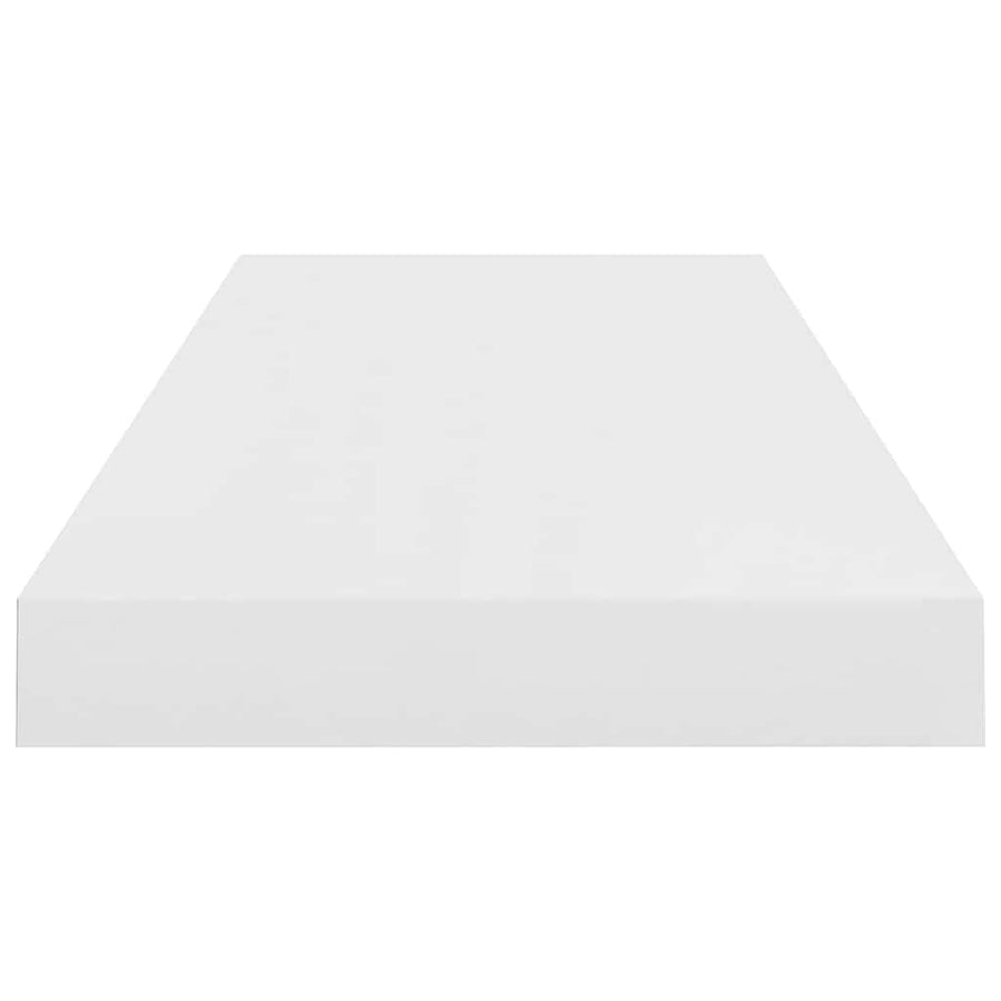 Floating Wall Shelves 4 pcs High Gloss White 60x23.5x3.8 cm MDF