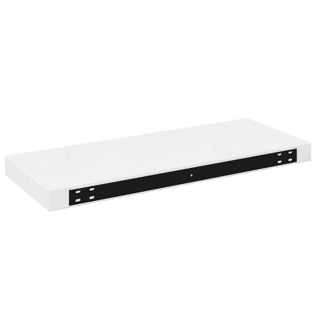 Floating Wall Shelves 4 pcs High Gloss White 60x23.5x3.8 cm MDF