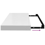 Floating Wall Shelves 4 pcs High Gloss White 60x23.5x3.8 cm MDF - Extra Image