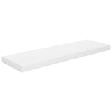 Floating Wall Shelf High Gloss White 80x23.5x3.8 cm MDF - Front View