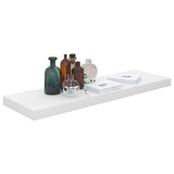 Floating Wall Shelf High Gloss White 80x23.5x3.8 cm MDF - Side View