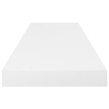 Floating Wall Shelf High Gloss White 80x23.5x3.8 cm MDF - 45-Degree Angle