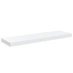 Floating Wall Shelves 2 pcs High Gloss White 80x23.5x3.8 cm MDF
