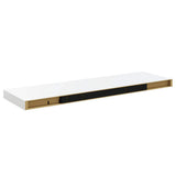 Floating Wall Shelves 2 pcs High Gloss White 80x23.5x3.8 cm MDF