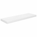 Floating Wall Shelves 4 pcs High Gloss White 80x23.5x3.8 cm MDF - Close-Up Angle